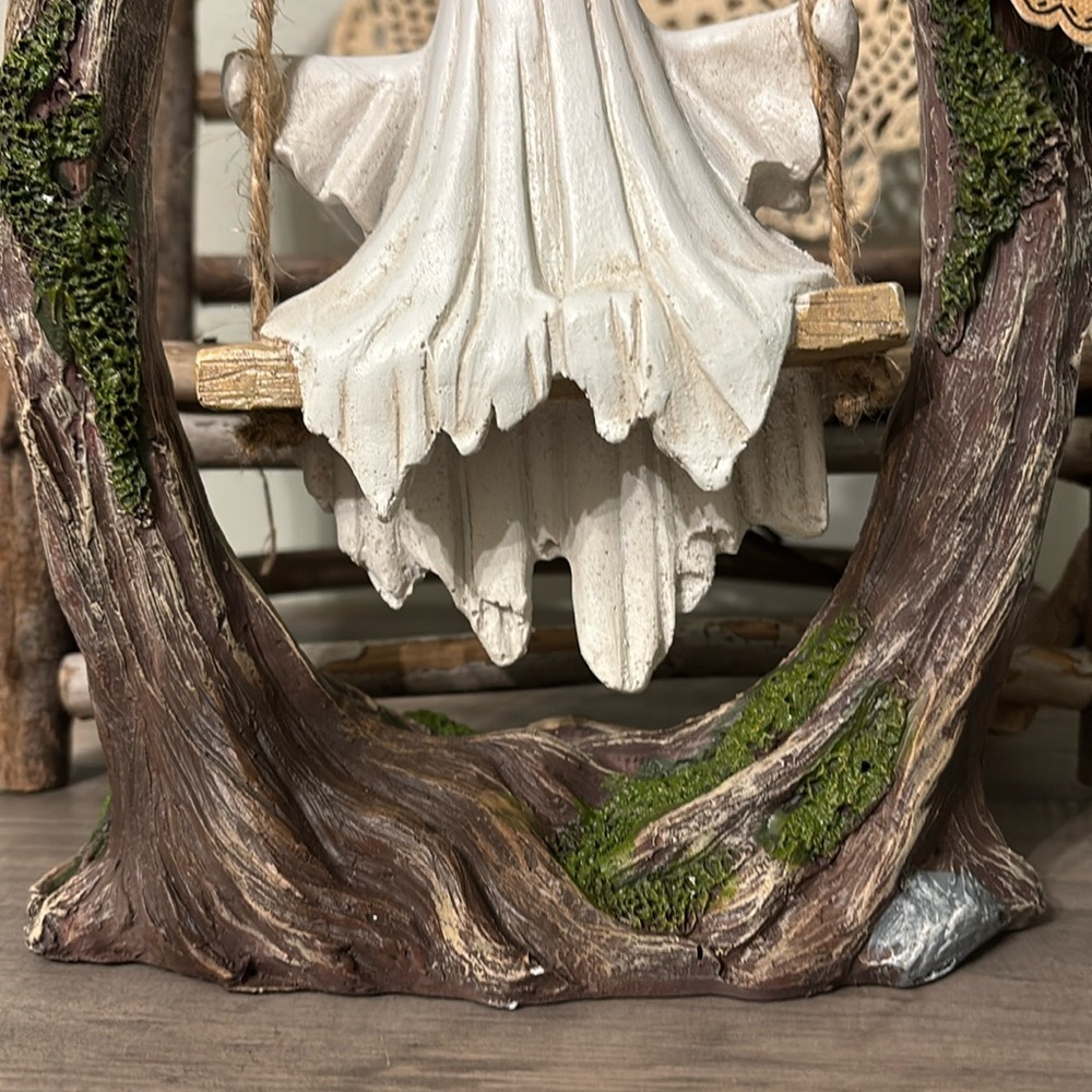 LAST ONE! SWEET STREET Ghost on Tree Swing Halloween Tabletop DecorNEW VIRAL - Picture 3 of 10